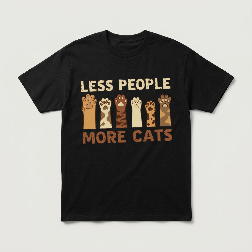 LESS PEOPLE MORE CATS - CP