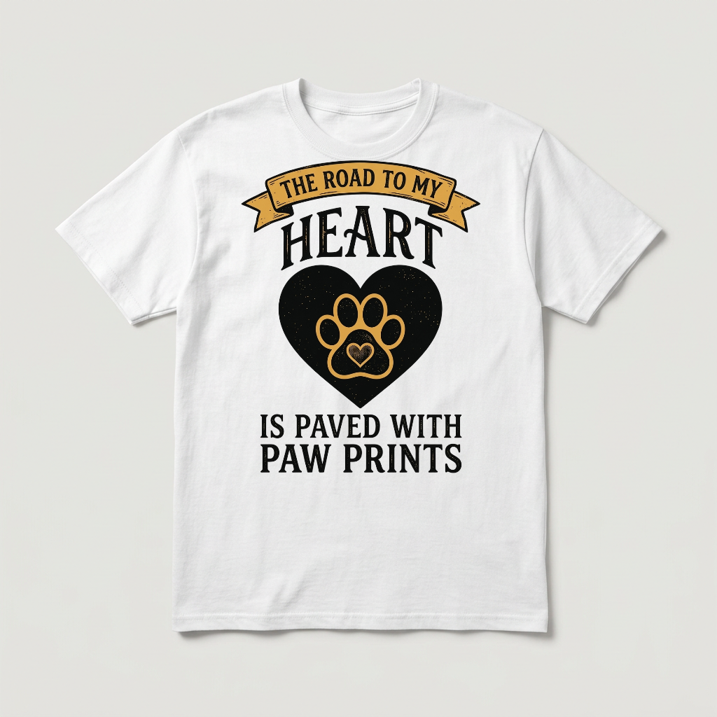 THE ROAD TO MY HEART IS PAVED WITH PAW PRINTS - CP