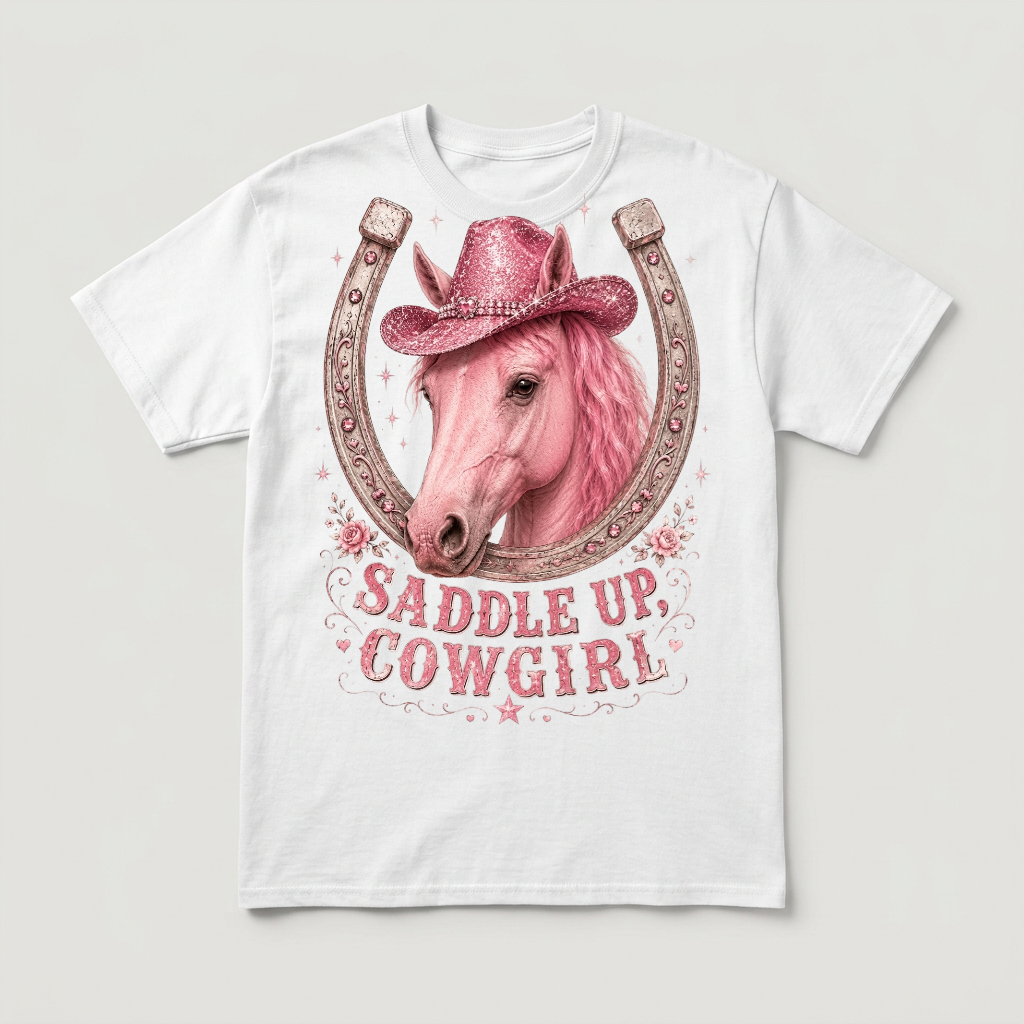 SADDLE UP COWGIRL - HORSE - CP