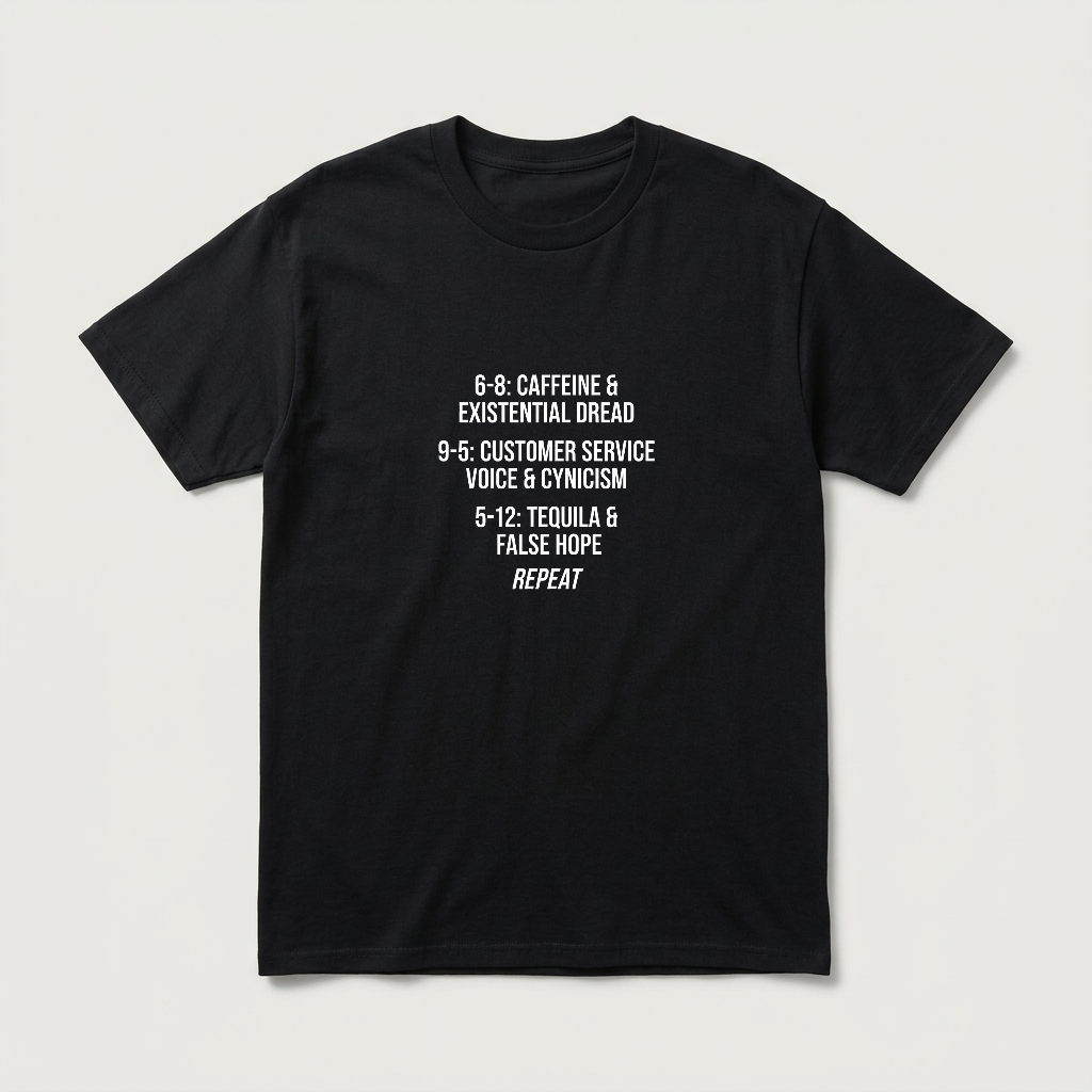 CAFFIENE & EXISTENTIAL DREAD - CUSTOMER SERVICE VOICE & CYNICISM - TEQUILA & FALSE HOPE - REPEAT - CP
